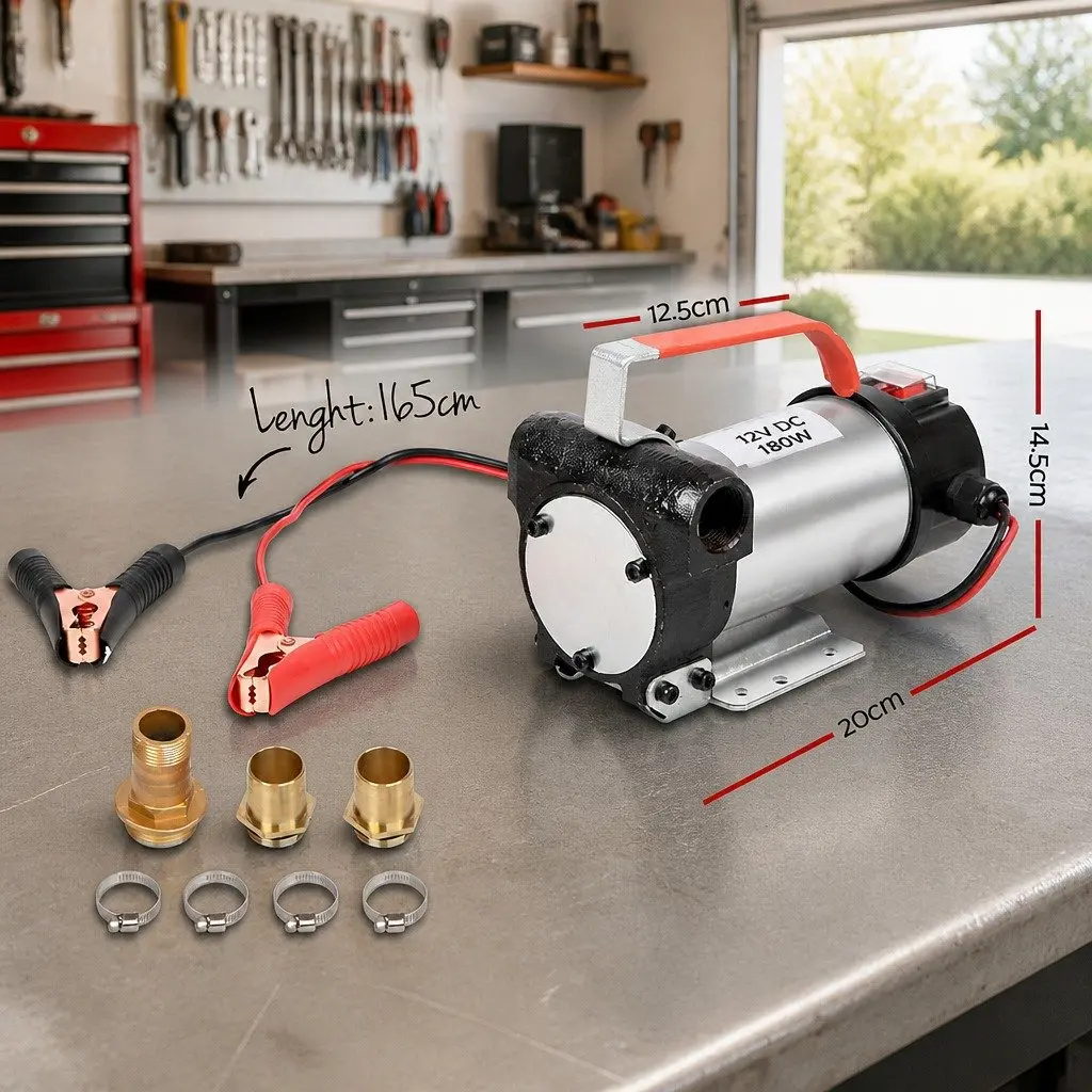 12V Diesel Oil Transfer Pump High Flow Rate 40L Min