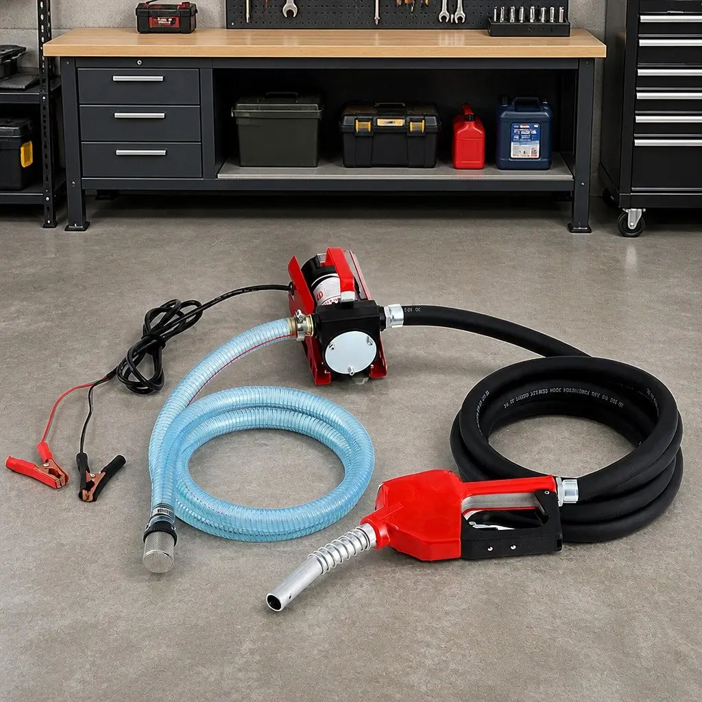 Electric Fuel Transfer Pump 12V DC 40L/Min Diesel Oil Kerosene Auto Nozzle Hose