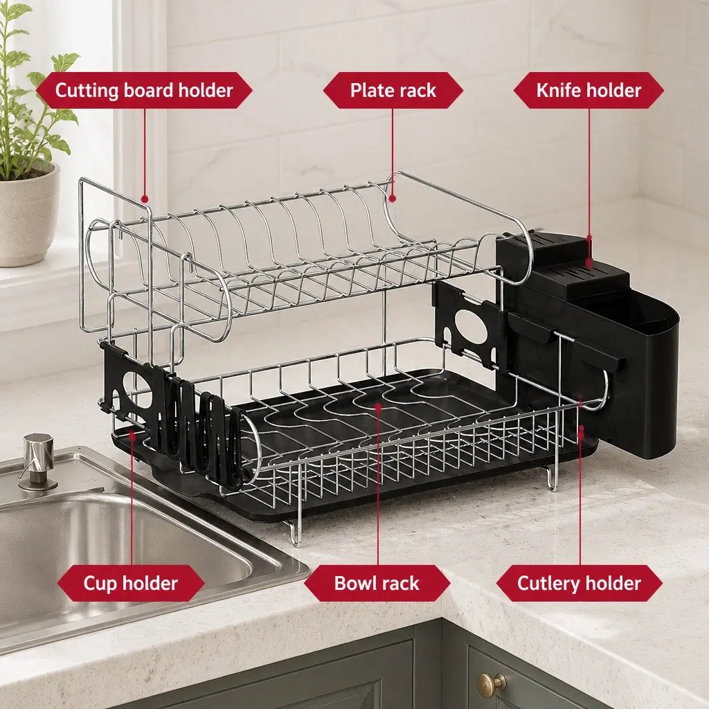 2-Tier Dish Rack