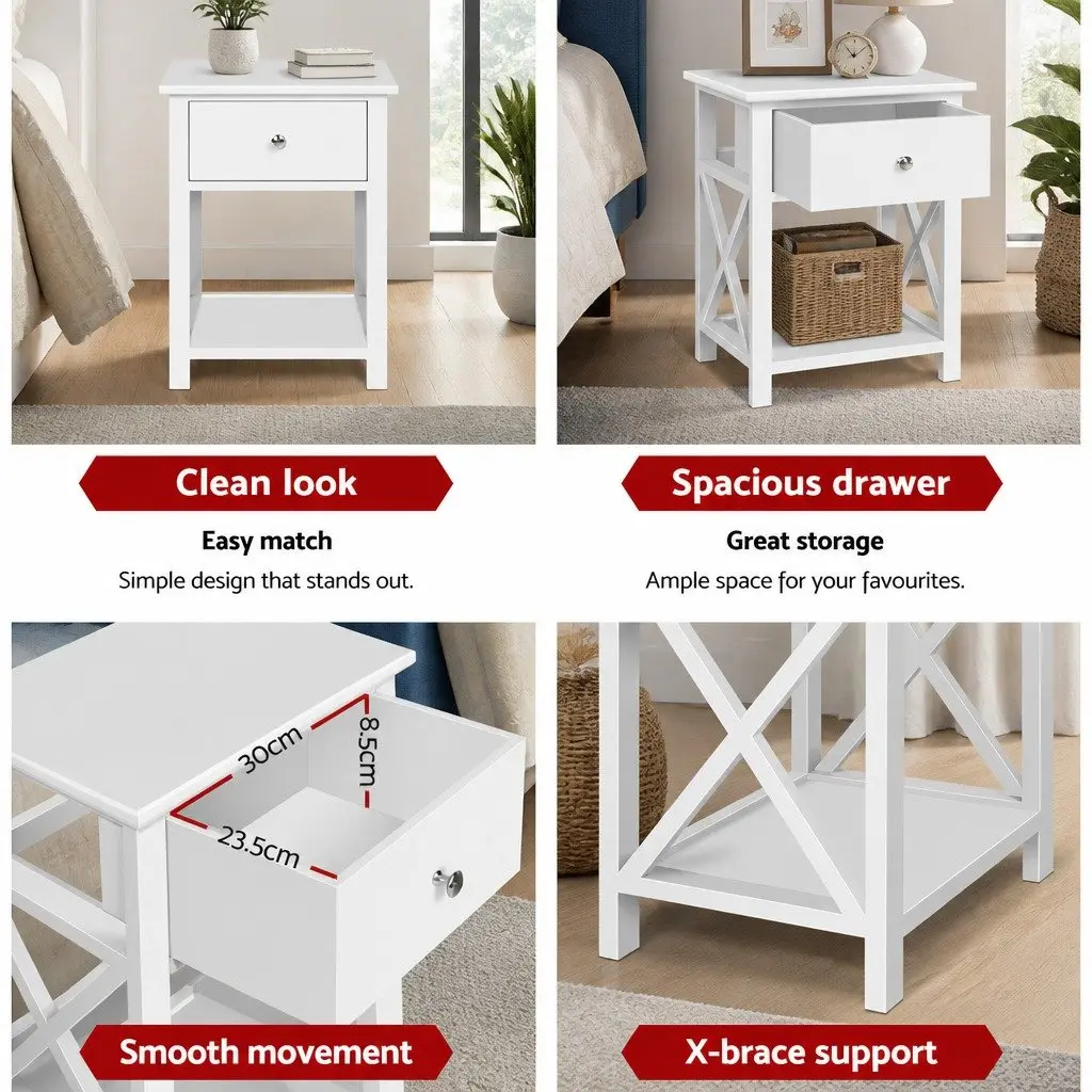 Bedside Table with Drawer