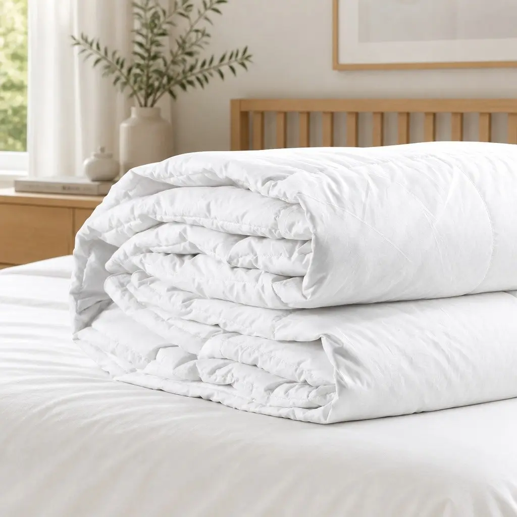 Duck Down Feather Quilt Super King 200GSM Lightweight Breathable Bedding Doona