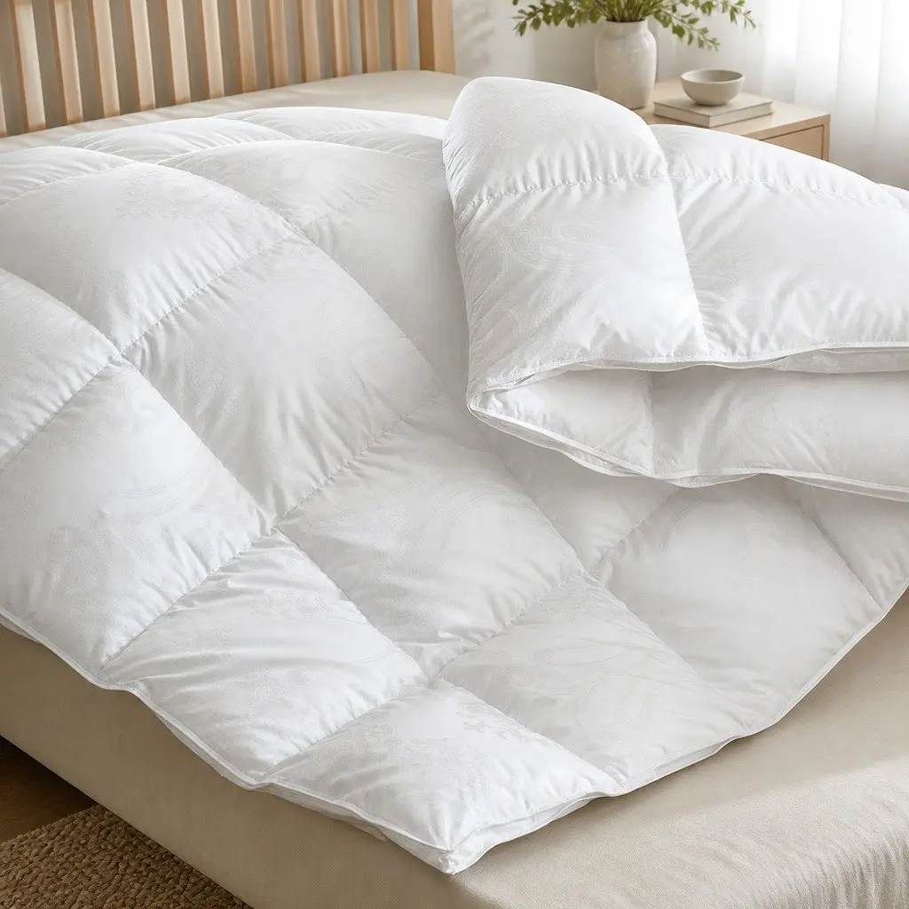 Duck Down Feather Quilt Super King 200GSM Lightweight Breathable Bedding Doona