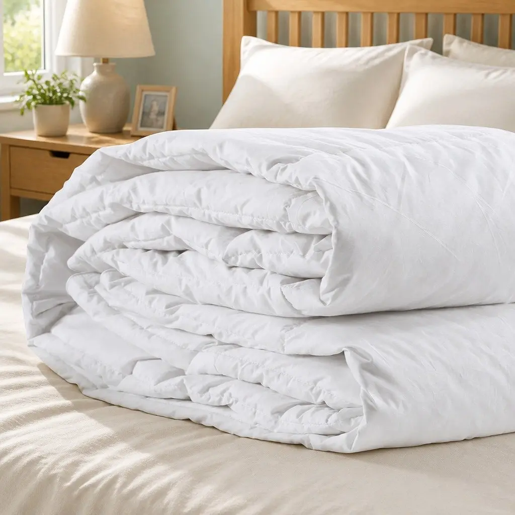 Goose Down Feather Quilt Super King Size Lightweight Breathable All Season Warm Bedding