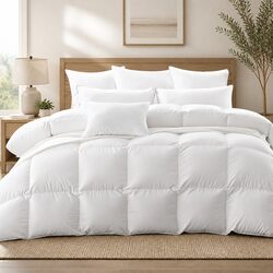 King Size Goose Down Feather Quilt 700GSM All Season Doona Bedding Cotton Cover