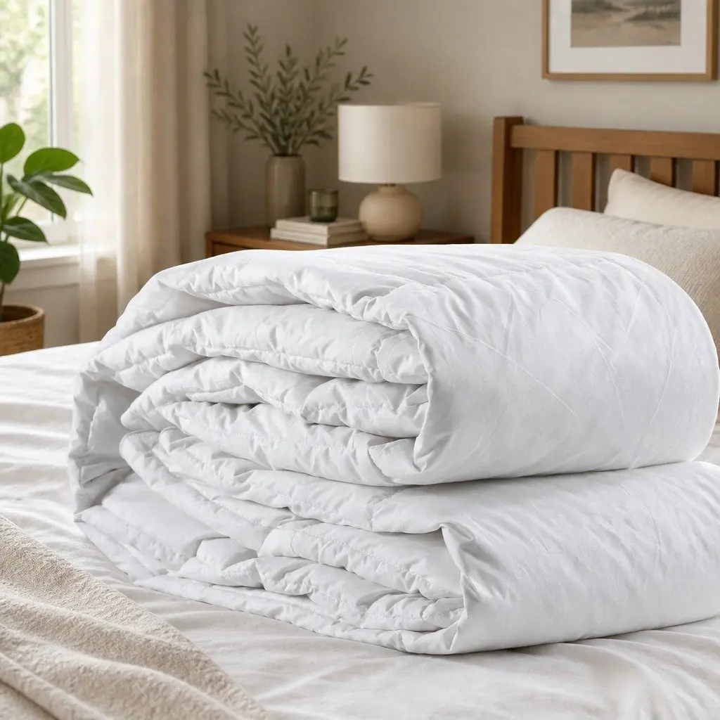 Goose Down Feather Quilt Lightweight 700GSM Queen Size All Season Warm Bedding
