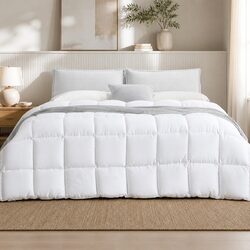 Bamboo Quilt Double Bed 180x210cm All Season 200GSM Baffle Box Design Soft