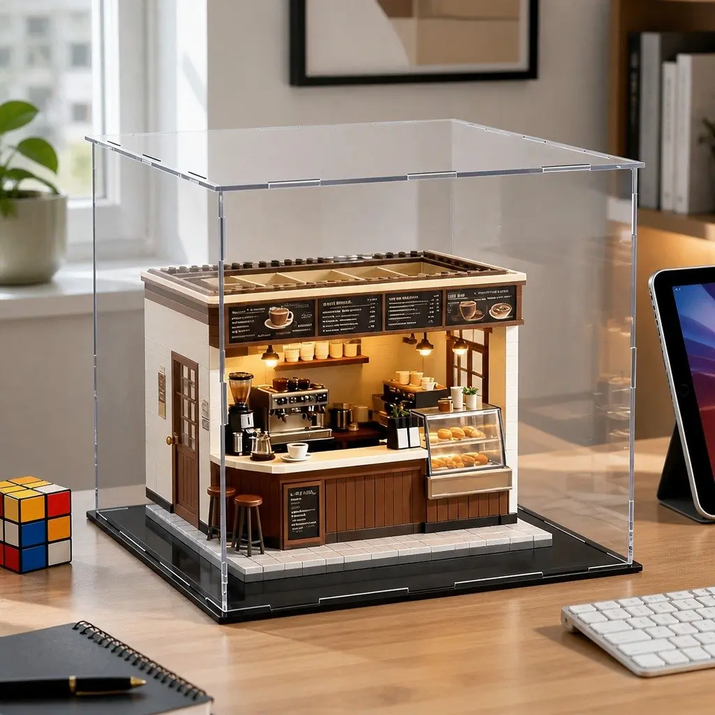 Clear Acrylic Display Case Dustproof Protection Box for Collectibles Toys