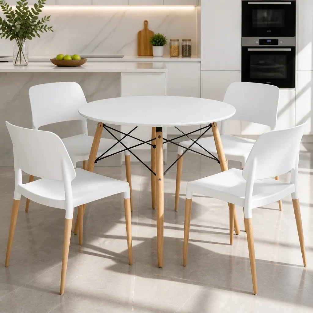 Round Dining Table and Chair Set