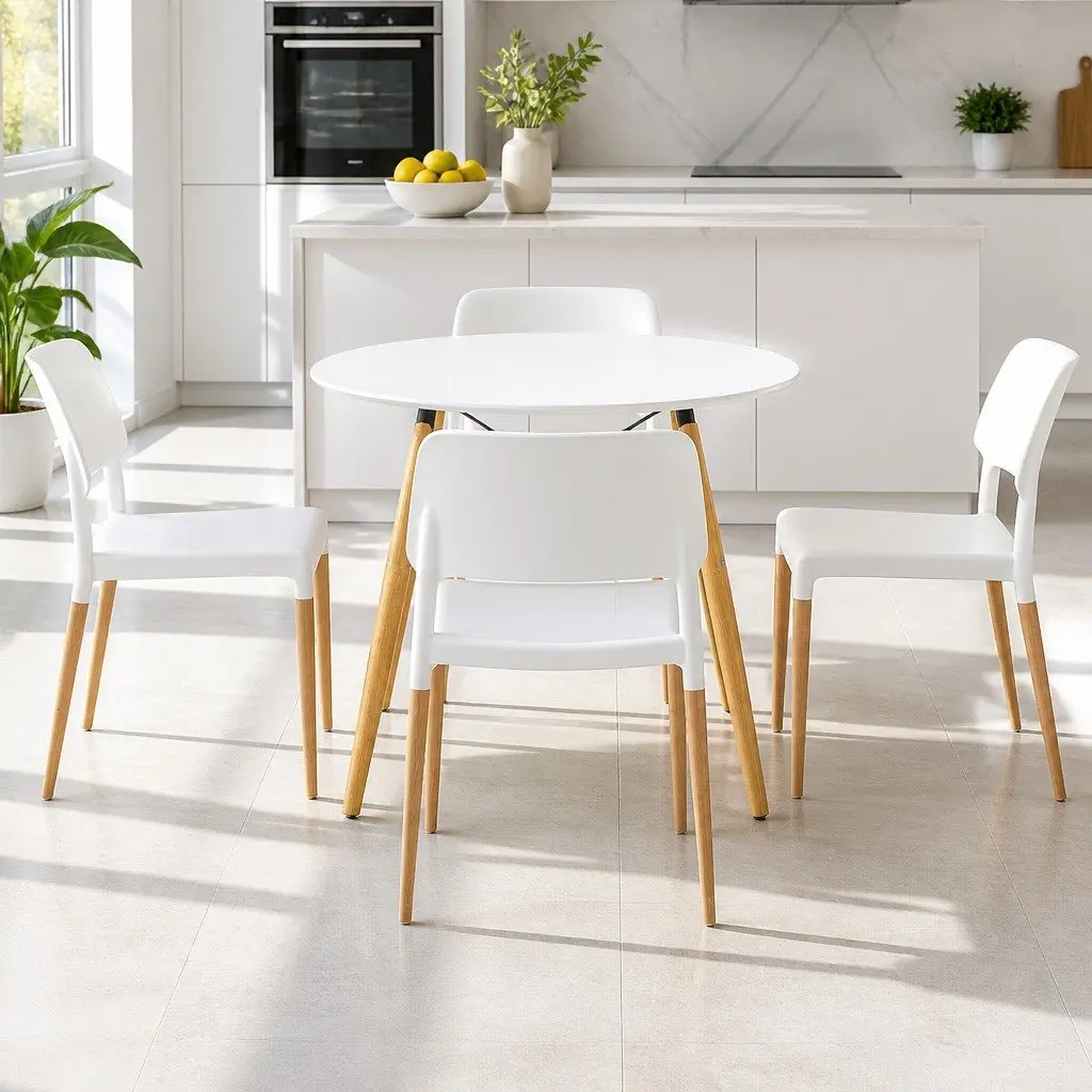 Round Dining Table and Chair Set