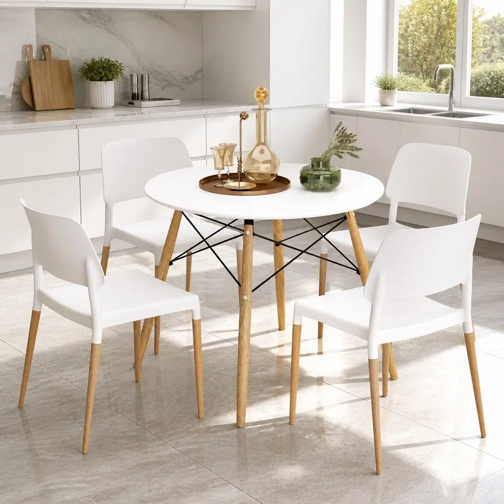 Round Dining Table and Chair Set