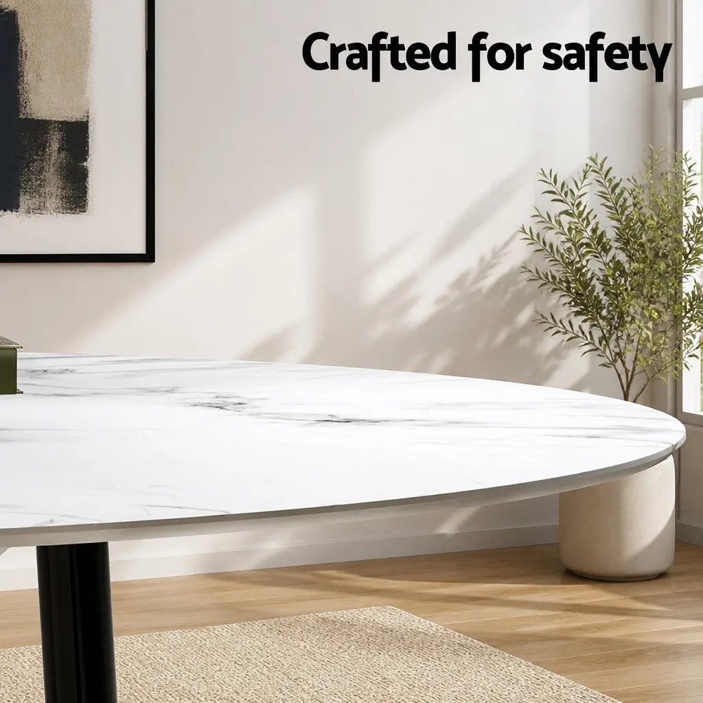 Round Marble Dining Table & 4 Chairs
