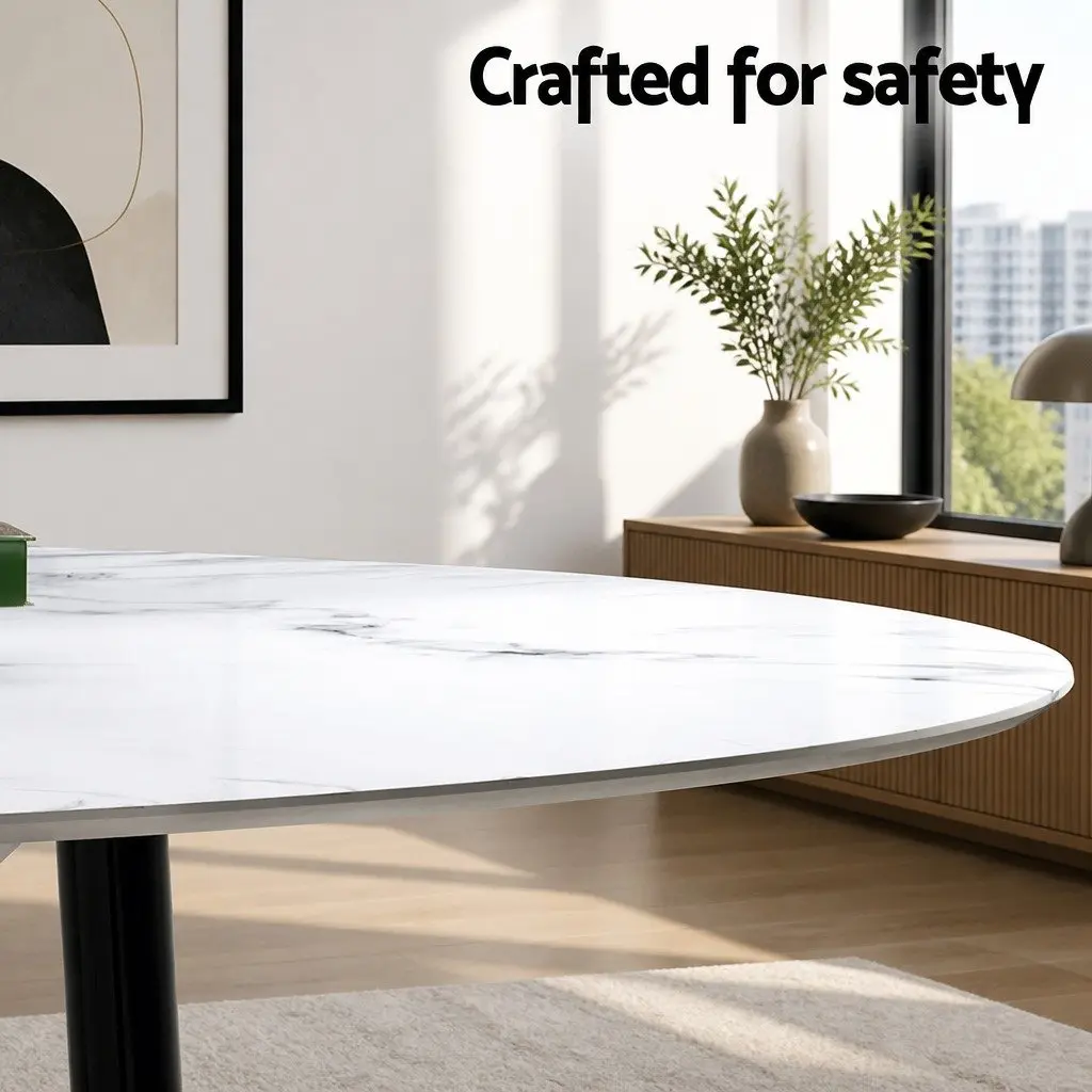 Dining Set Round Marble Grey Industrial Modern Table with 4 Chairs