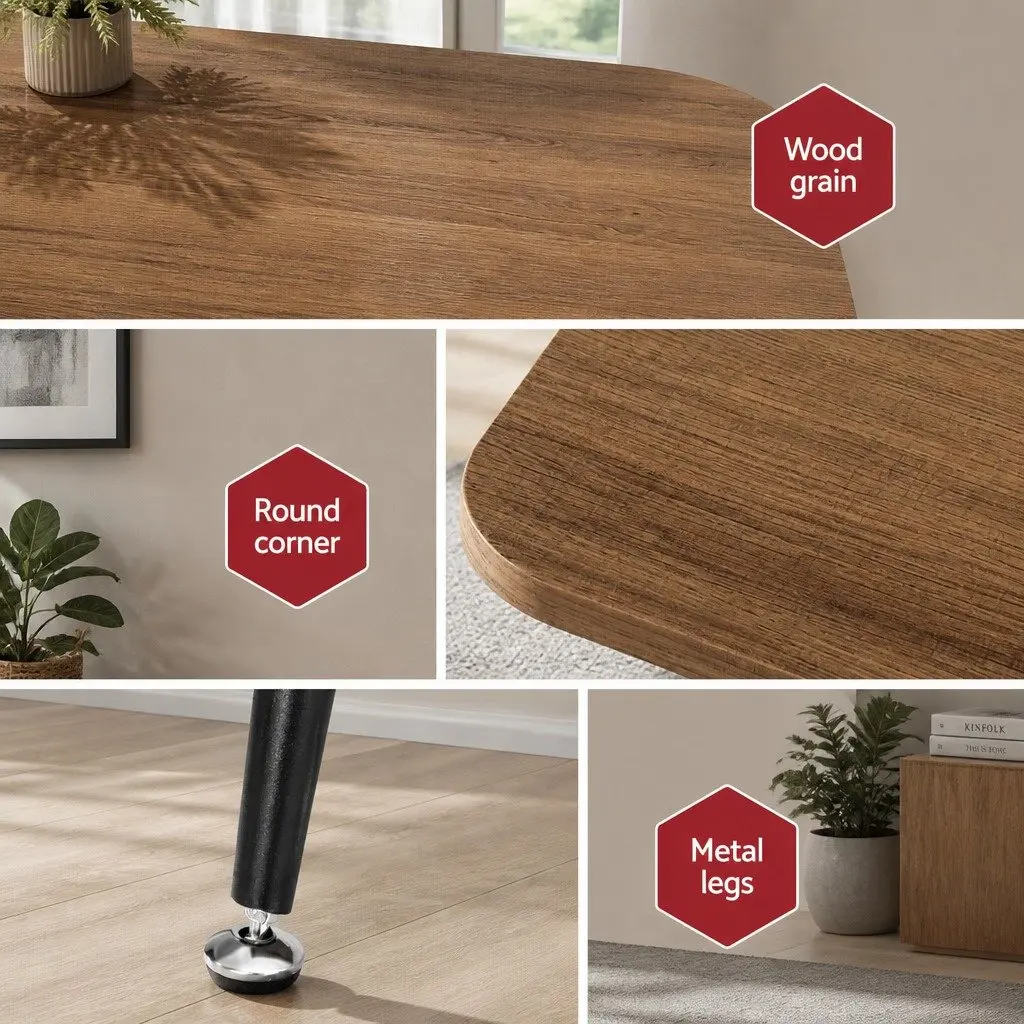 Dining Set Industrial Style 5 Piece MDF Tabletop Metal Legs Grey Oak