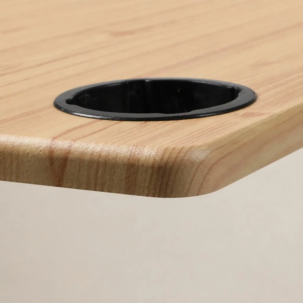 Standing Desk Height Adjustable Gas Lift Tablet Groove Power USB Oak