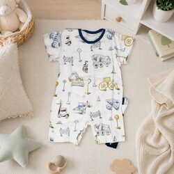 Your Baby's Comfortable Bamboo Romper with Snap Closures