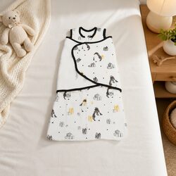 Your Newborn's Comfort: Pure Cotton Sleepbag with Split-Leg Design