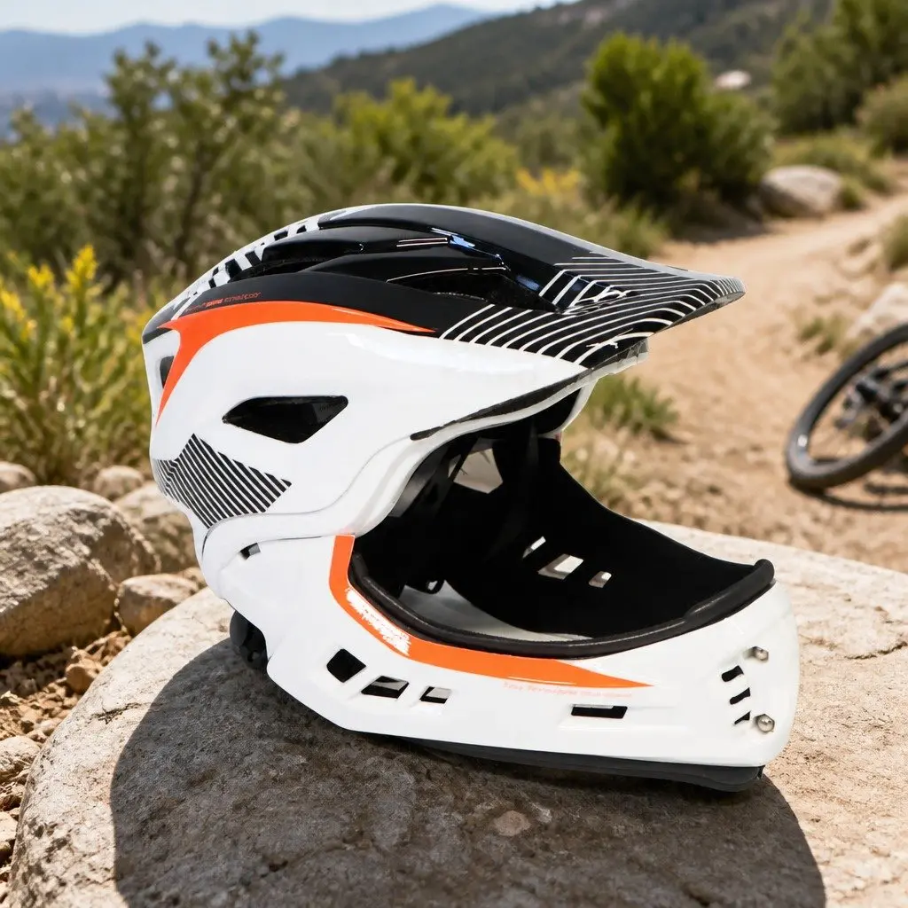 Kids Safety Helmet Impact Resistant Ventilated Size S Black White