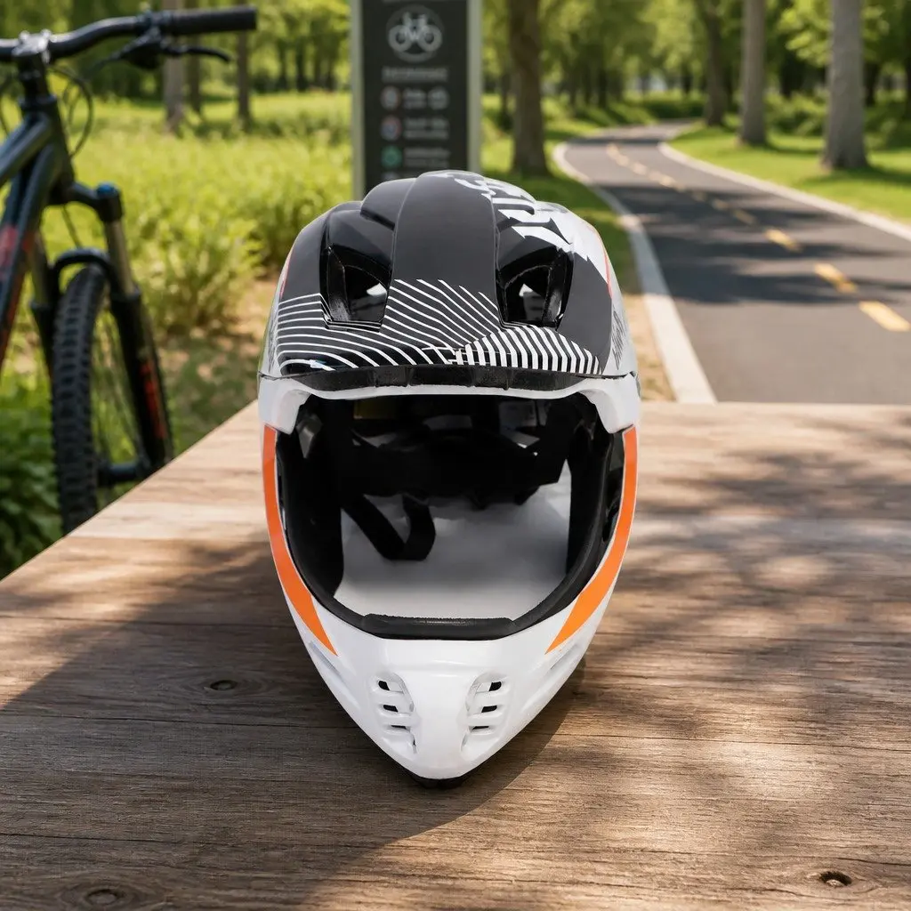 Kids Safety Helmet Impact Resistant Ventilated Size S Black White