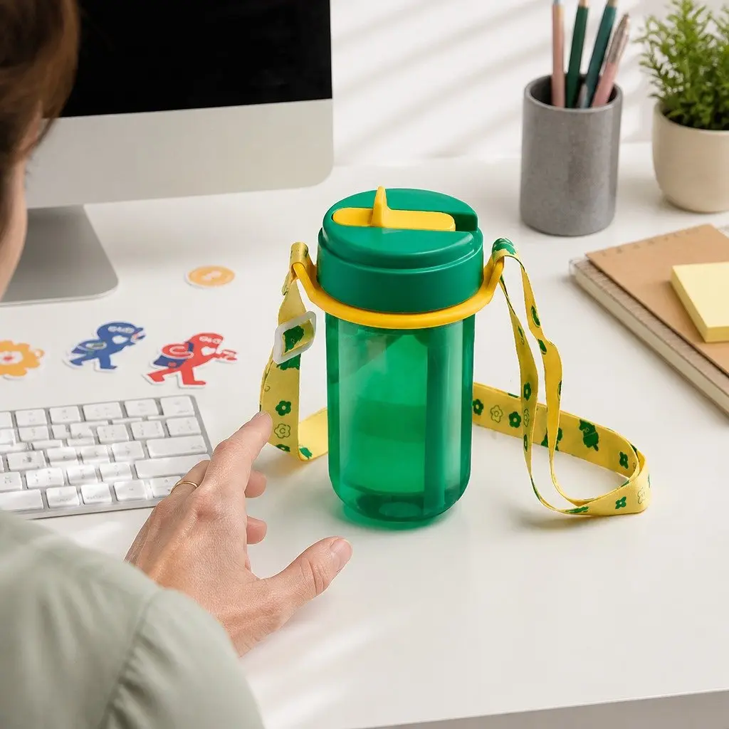 Coffee Cup Strap Holder White Portable Beverage Accessory