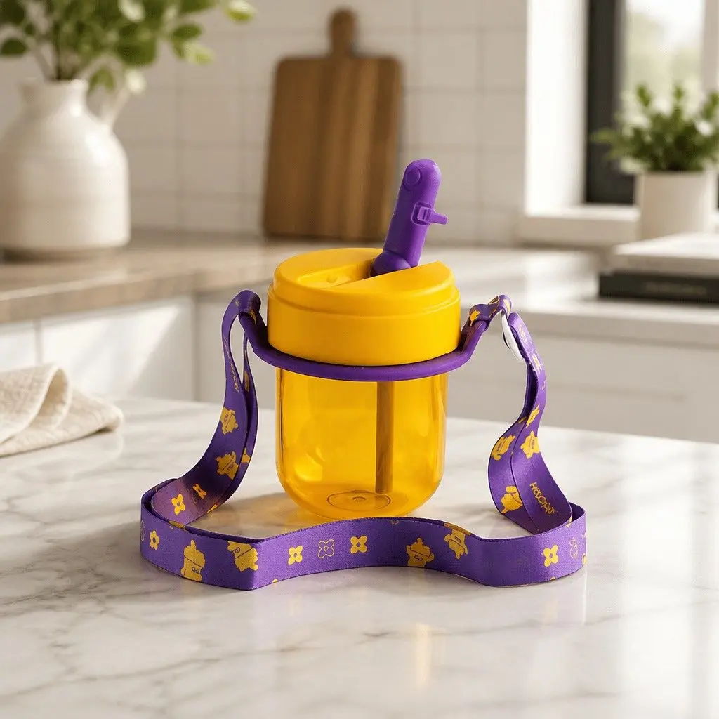 Coffee Cup Strap Holder White Portable Beverage Accessory