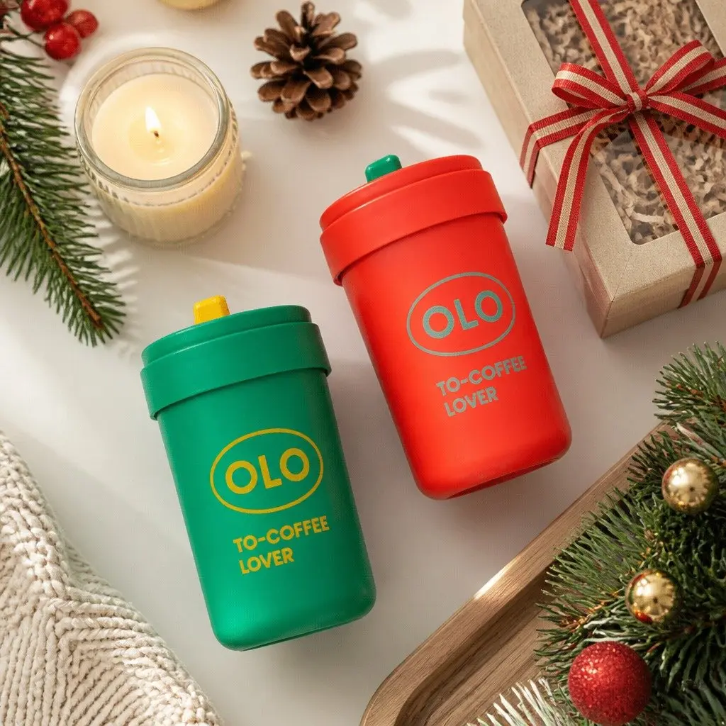 Thermo Coffee Cup 380ml Portable Double-Layer Insulated Stainless Steel Travel