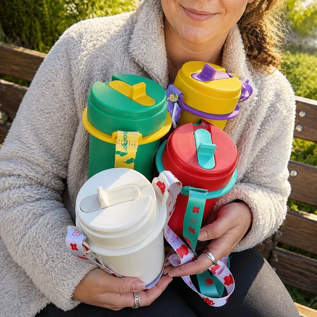 Thermo Coffee Cup 380ml Portable Double-Layer Insulated Stainless Steel Travel