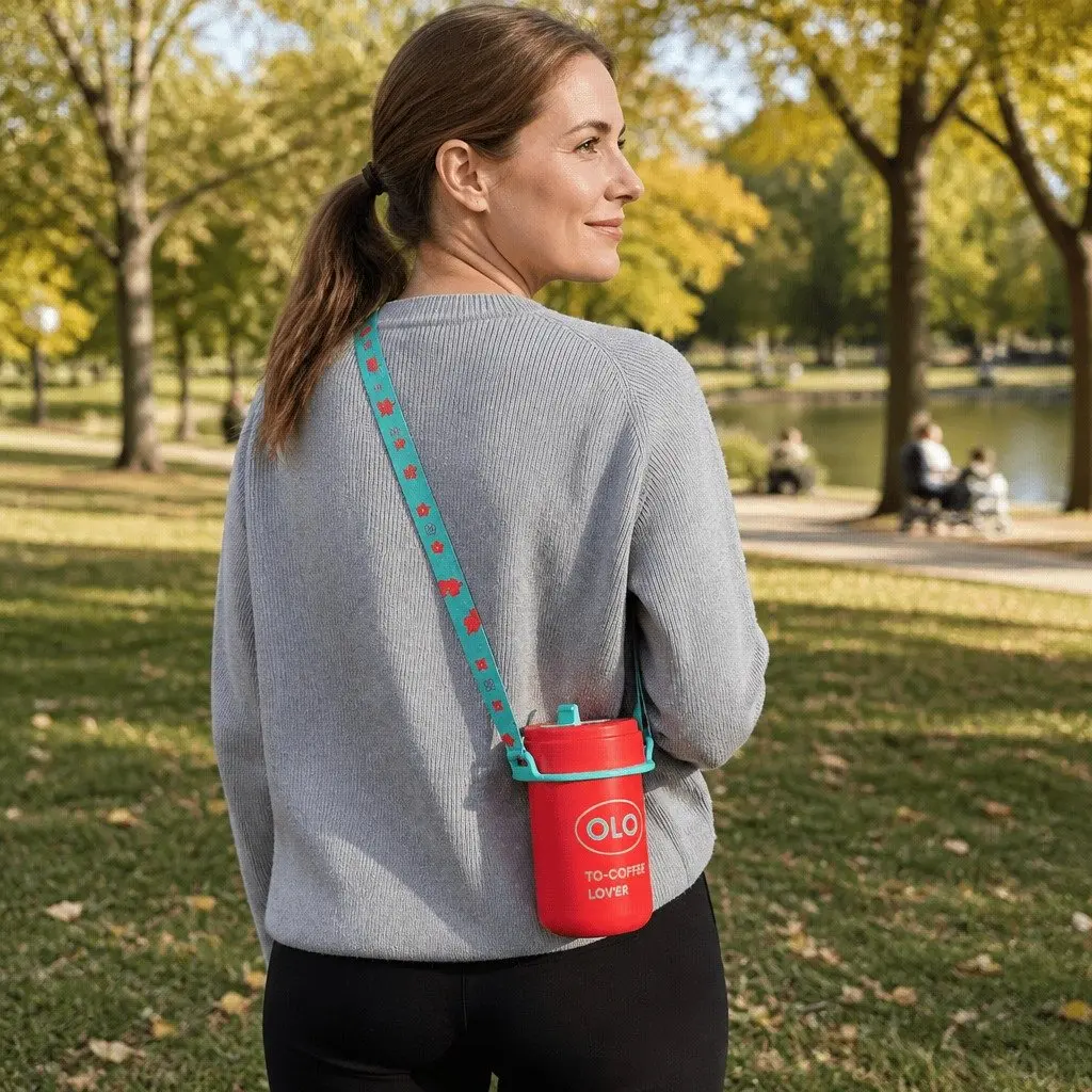 Thermo Coffee Cup 380ml Portable Double-Layer Insulated Stainless Steel Travel