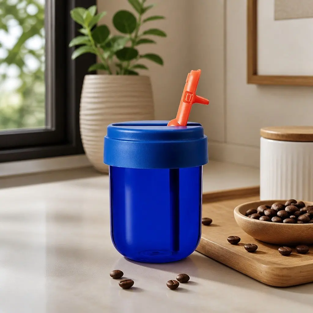 300ml Coffee Cup with Straw