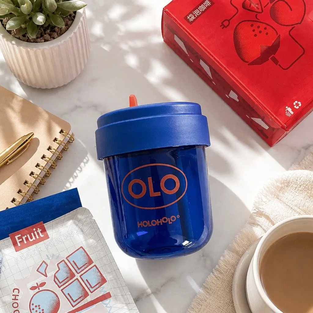300ml Coffee Cup with Straw