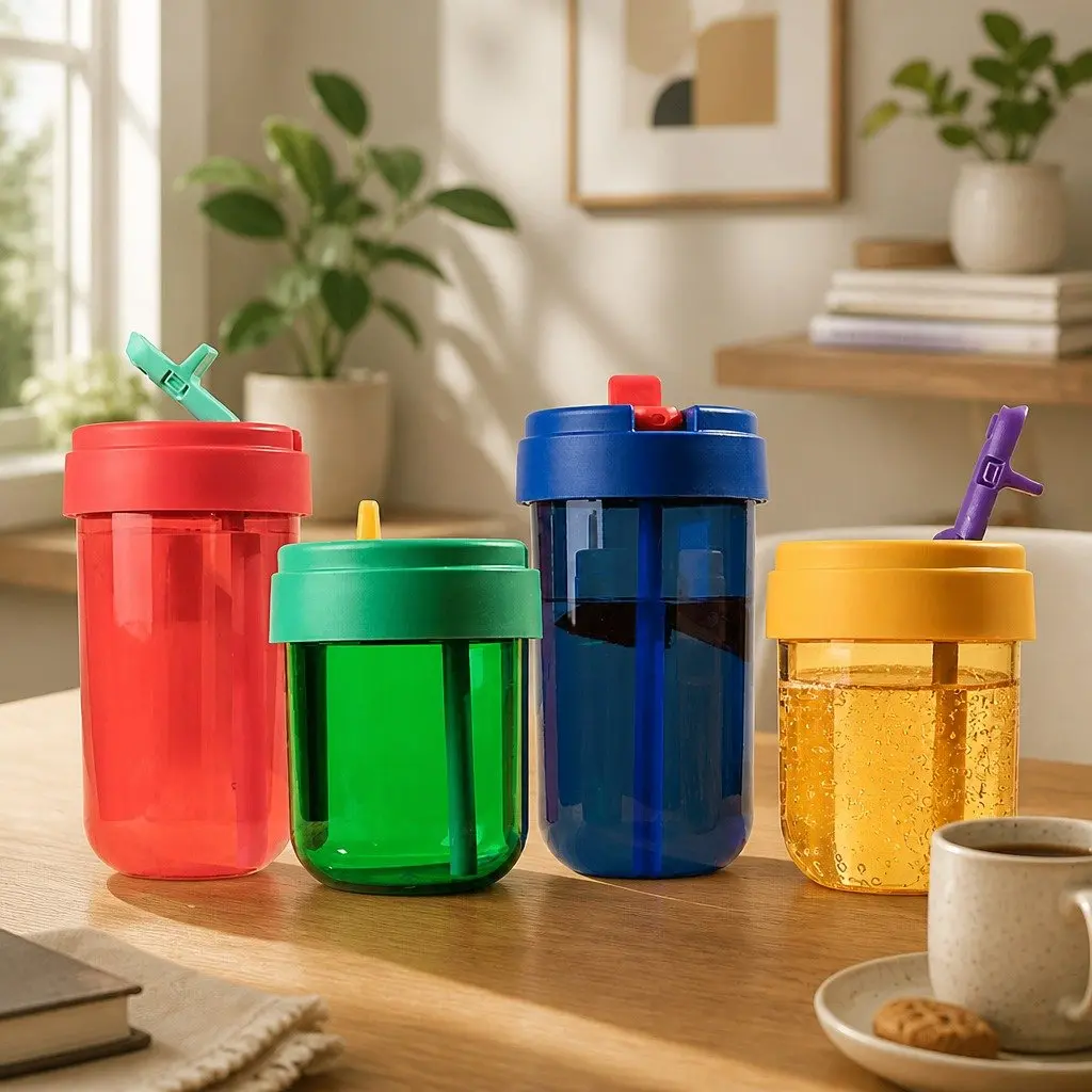 300ml Coffee Cup with Straw