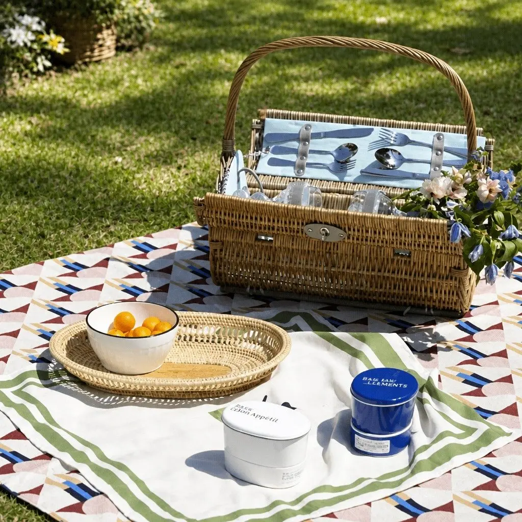 Picnic Napkin Yellow Outdoor Dining Table Cloth