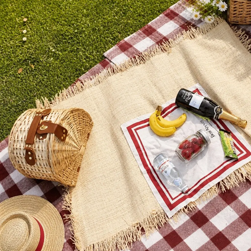 Picnic Napkin Yellow Outdoor Dining Table Cloth