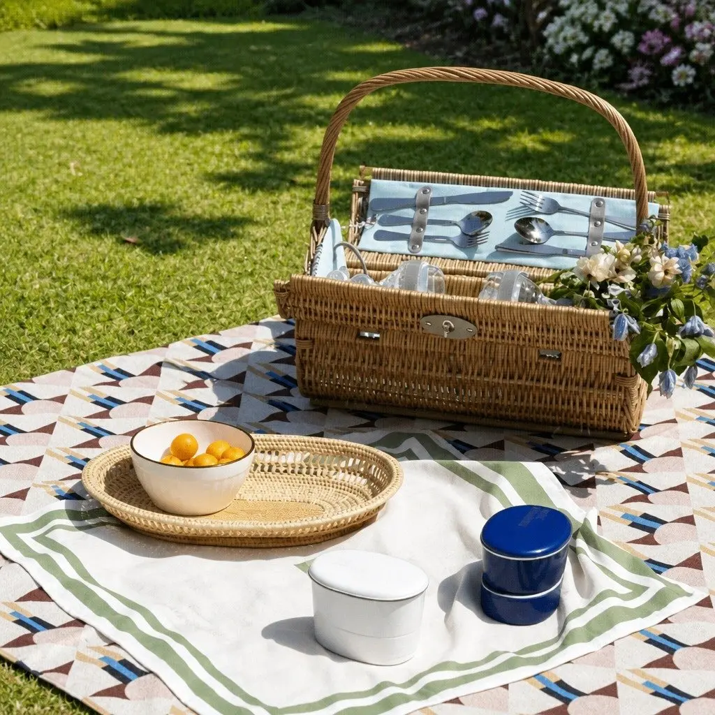 Green Napkins for Outdoor Dining