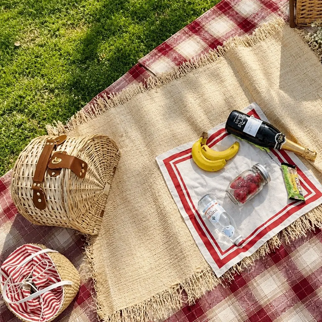 Green Napkins for Outdoor Dining