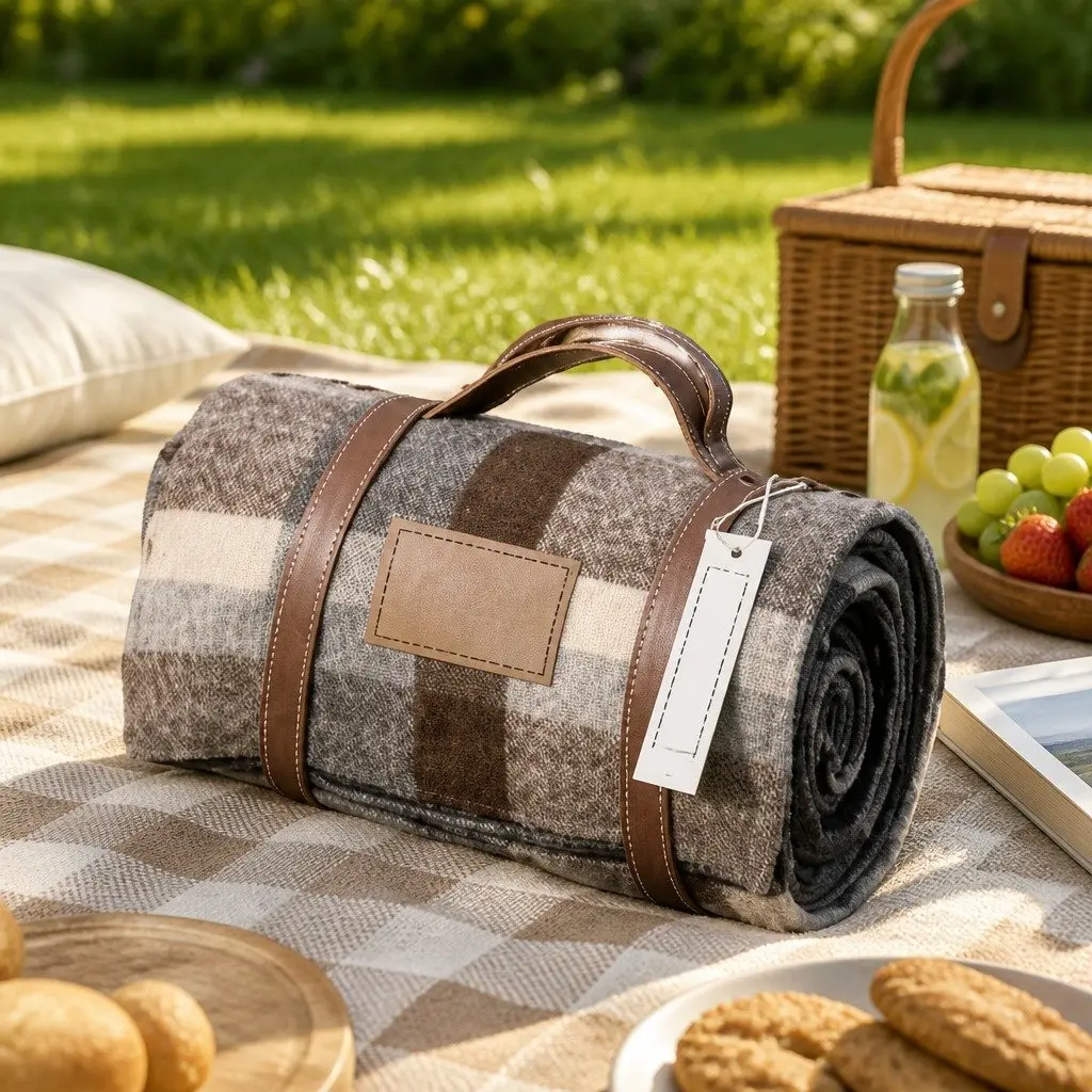 Picnic Mat Waterproof Medium 150x100cm Red Plaid