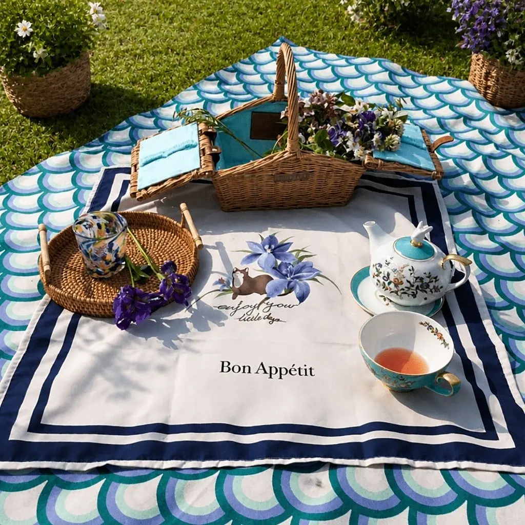 Picnic Mat Waterproof Portable Foldable Emerald 195 x 145 cm