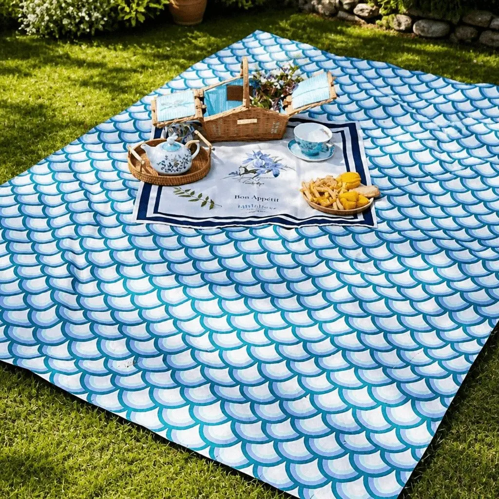 Picnic Mat Waterproof Portable Foldable Emerald 195 x 145 cm