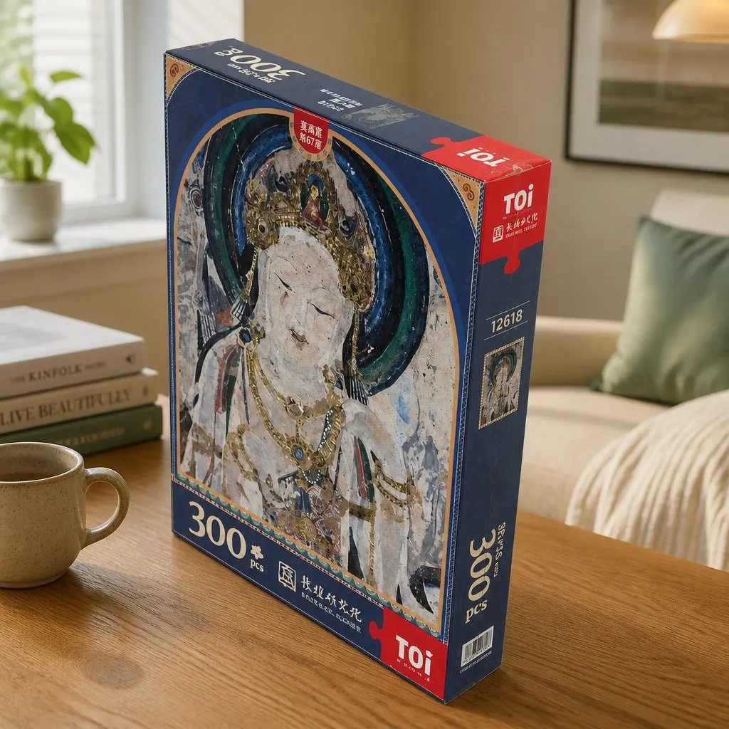 Adult Puzzle 300 Pieces Guanyin Half Mindful Art Challenge Meditative Design