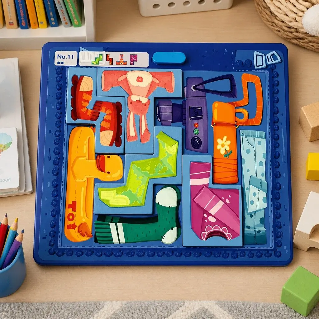 Magnetic Educational Game Toy Portable Suitcase 23cm x 19cm x 3cm