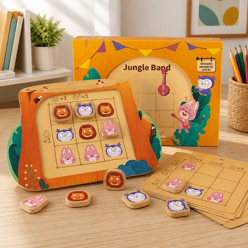 Logic Game for Kids Magnetic Puzzle Cards Board Game 23cm x 17cm