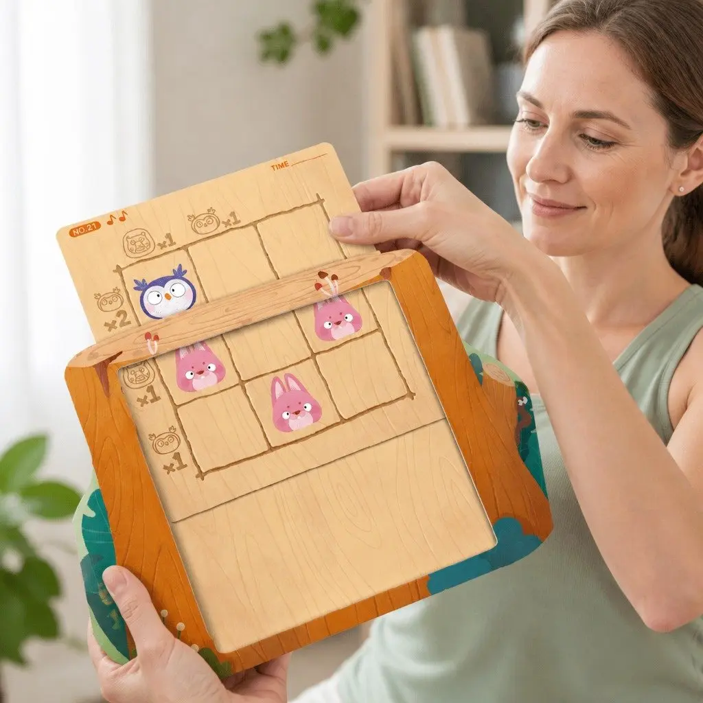 Logic Game for Kids Magnetic Puzzle Cards Board Game 23cm x 17cm