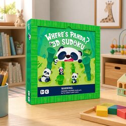3D Sudoku Puzzle Board Game with Magnetic Pieces Kids Brain Teaser Logic Game