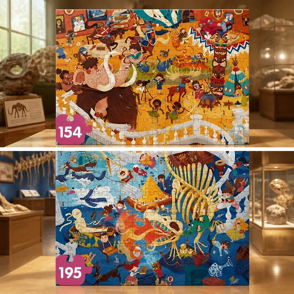 Kids Puzzle Step 7 Educational Learning Jigsaw Puzzles 154 pcs and 195 pcs