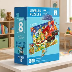 Friendly Step 8 Puzzle Set - Townlet Scene for Kids