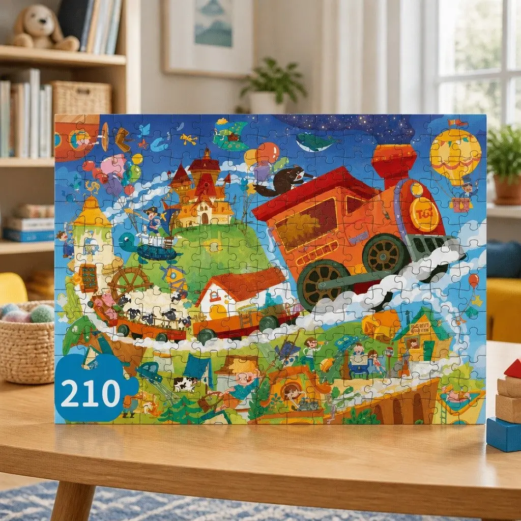 Kids Puzzle Step 8 Townlet Scene 210 225 Pieces Educational Toy Age 7+