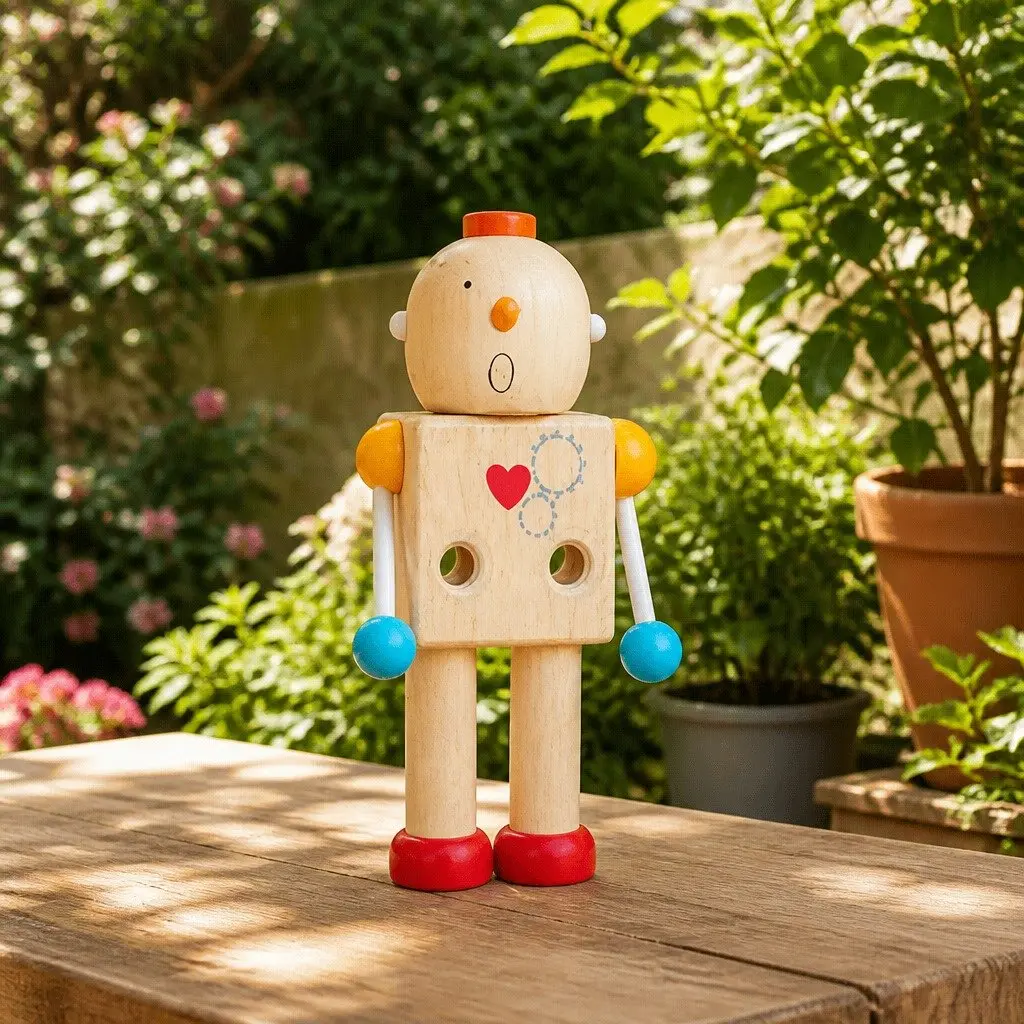 Robot Toy with Interchangeable Heads for Emotional Development 12cm W x 20cm H
