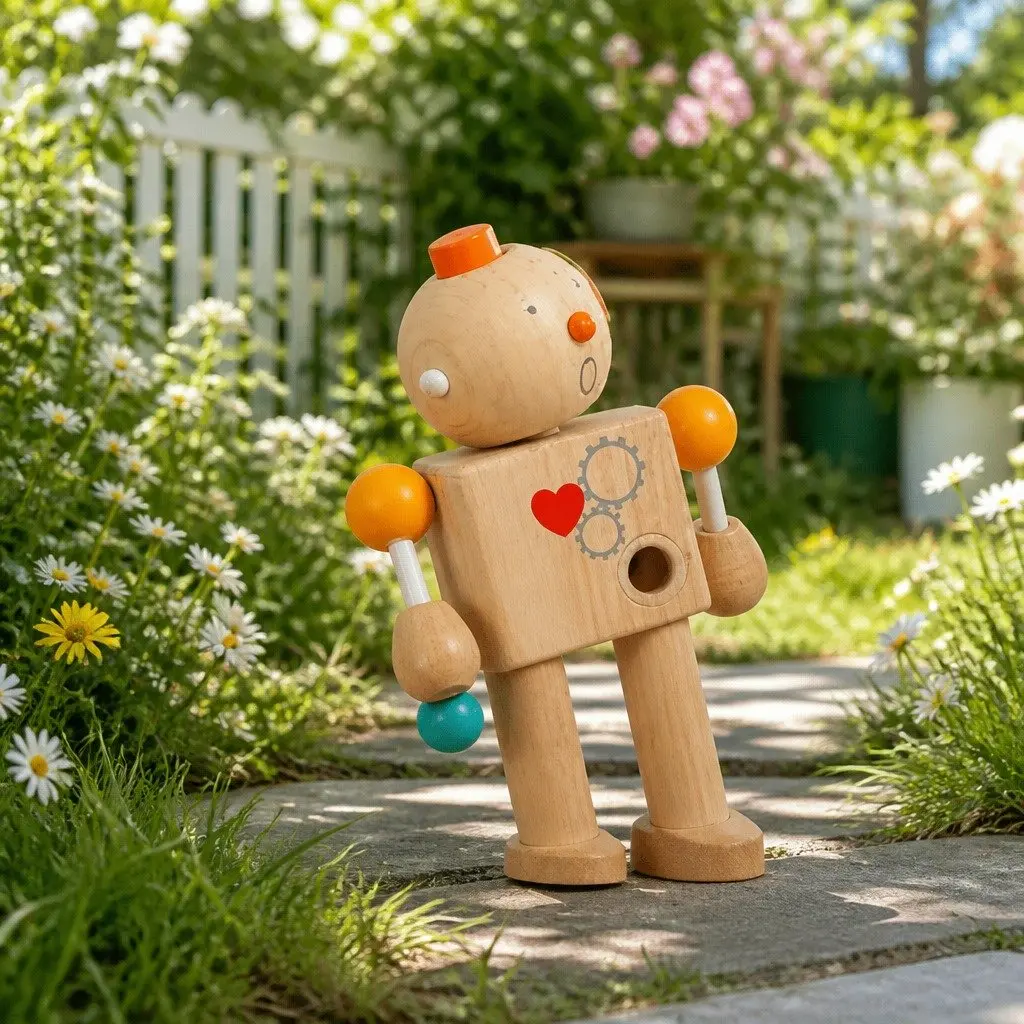 Robot Toy with Interchangeable Heads for Emotional Development 12cm W x 20cm H
