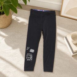 Comfort-Fit Black Kids Leggings for Play and School