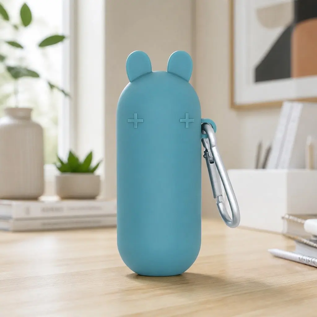 Reusable Bubble Tea Straw Extra Wide with Travel Case Cleaner Carabiner