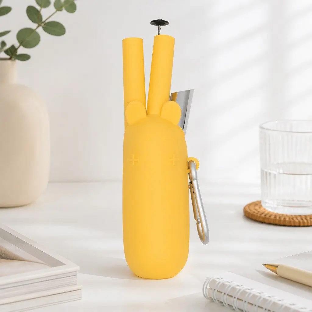 Reusable Bubble Tea Straw Extra Wide with Travel Case Cleaner Carabiner